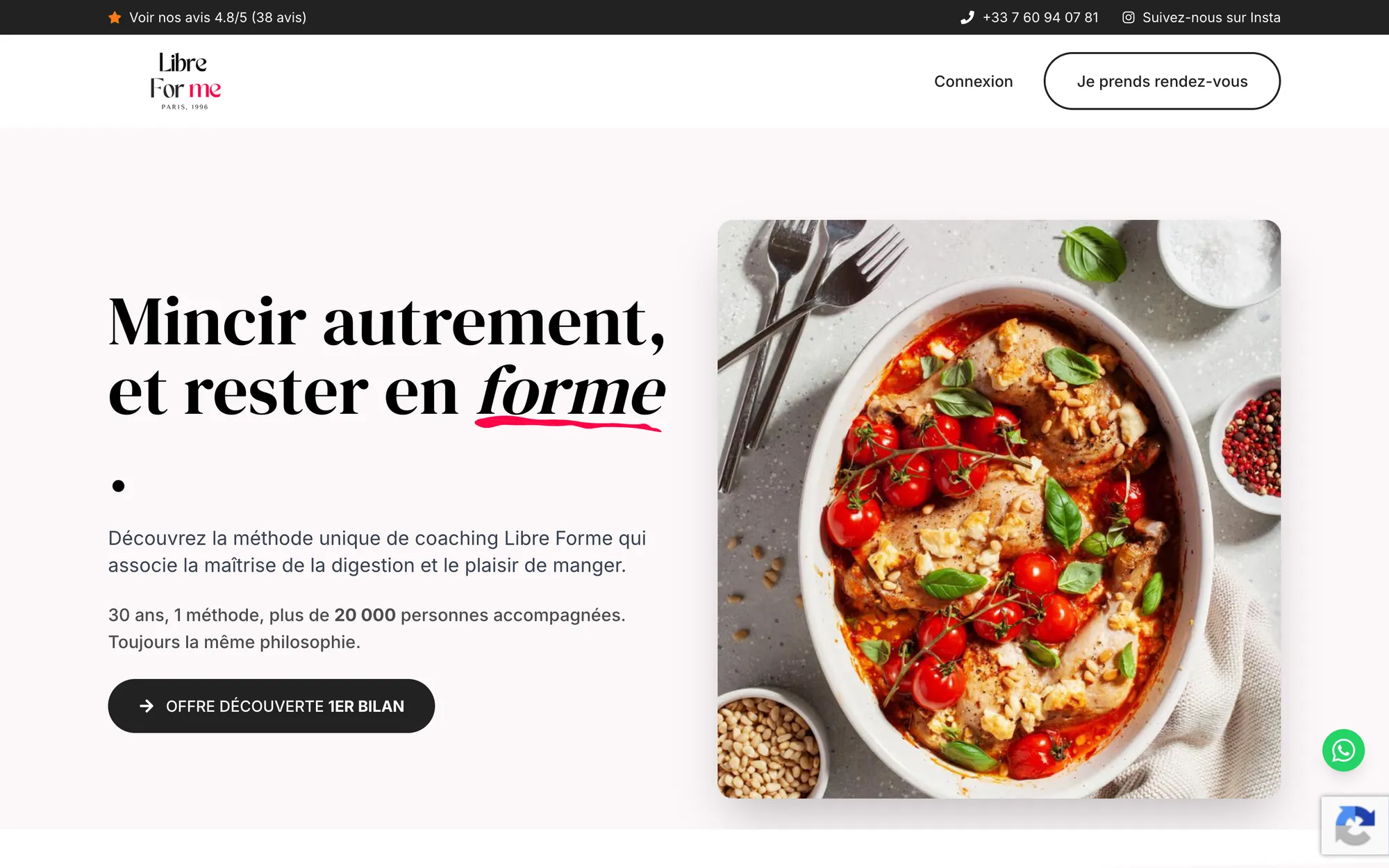 Page d'atterrissage Libre Forme 8